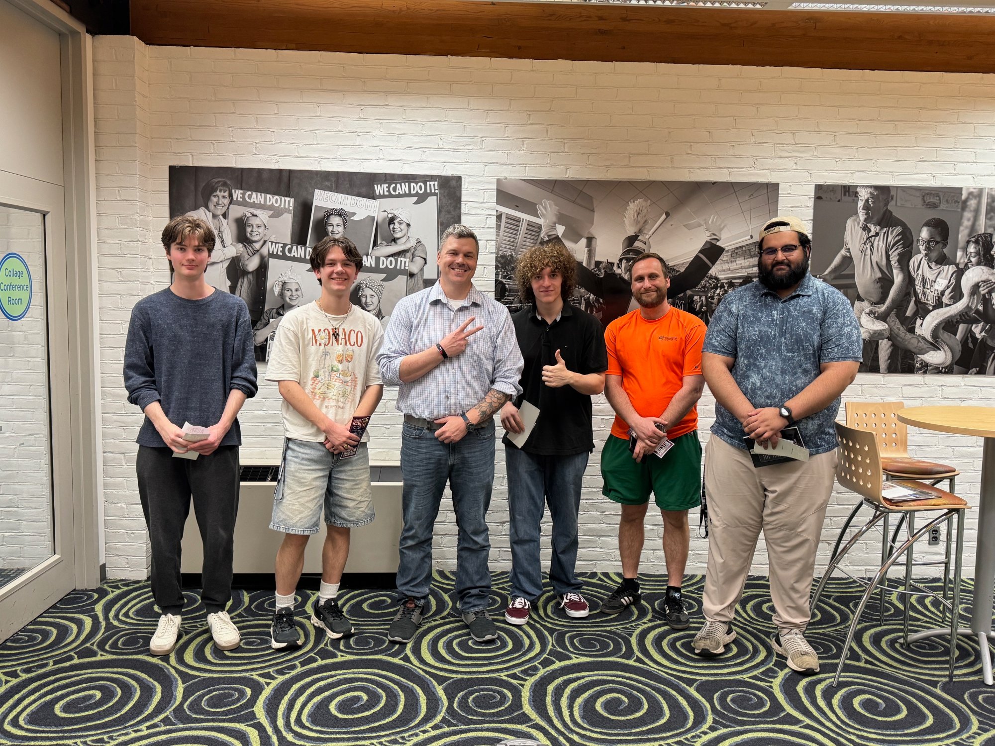 Austin with campaign team and supporters